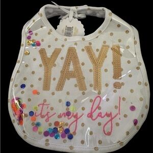 Mud Pie Gold Polka Dot Celebration Bib